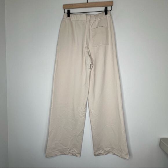 Madewell Beige Natural Ponte Wide-Leg Pants Small - Picture 5 of 6